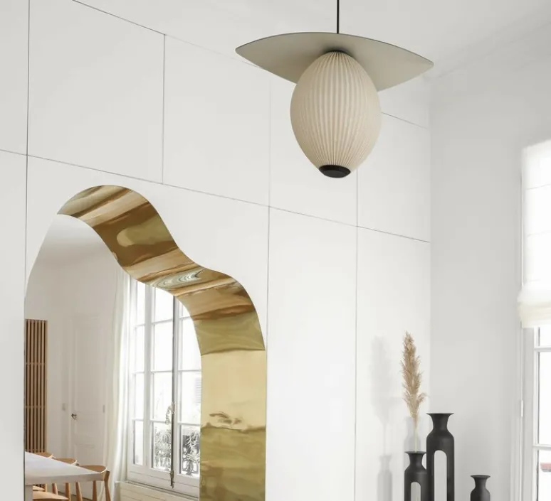 Applique*Sammode Applique murale, G25, dimmable, , Ø83cm, H164cm - Pierre Guariche noir et blanc