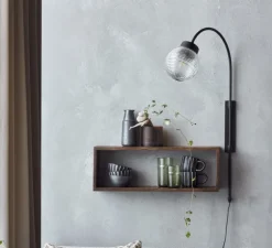 Applique murale, Gaia , transparant, Ø16cm, H85cm - House Doctor