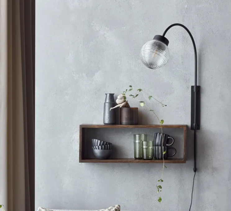 Applique murale, Gaia , transparant, Ø16cm, H85cm - House Doctor