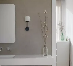 Applique*Faro Applique murale, Gala, noir, IP44, L11,5cm, H32cm - noir, blanc