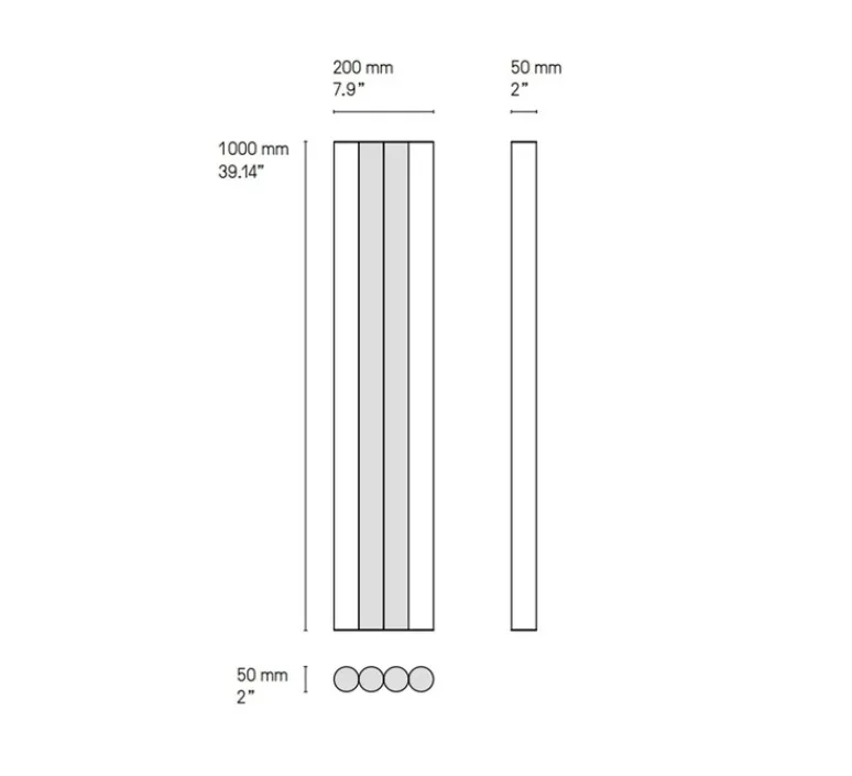 Applique*CVL Applique murale, Gamma XL, , LED, dim, 2700K, 1820 lm, L20cm, H100cm - laiton satiné