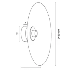 Applique*Market Set Applique murale, Gatsby D60, , Ø60cm, P12cm - sable