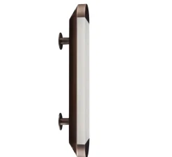 Applique*Entrelacs Applique murale, Ghost 430, , IP44, LED, dim, 2700K, 500 lm, L9,5cm, H42,7cm - Albâtre veines blanches, Bronze moyen