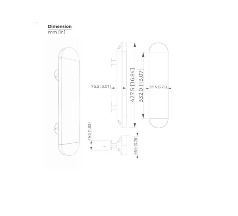 Applique*Entrelacs Applique murale, Ghost 430, , IP44, LED, dim, 2700K, 500 lm, L9,5cm, H42,7cm - Albâtre veines blanches, Bronze moyen