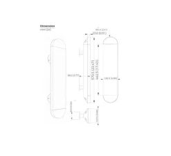 Applique murale, Ghost 570, Albâtre veines marron, Bronze moyen, IP44, LED, dim, 2700K, 700 lm, L12,6cm, H57cm - Entrelacs