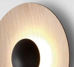 Applique murale, Ginger 32 C, chêne, chêne LED, 2700K, 1066lm, Ø32cm - Marset