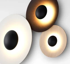 Applique*Marset Applique murale, GINGER TRIPLE, , 2700K, 6219lm, H98,2cm - chêne