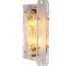 Applique murale, Ginnis, Laiton antique, verre, L18cm, H40,5cm - Eichholtz