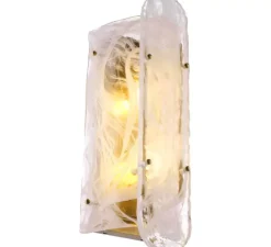 Applique murale, Ginnis, Laiton antique, verre, L18cm, H40,5cm - Eichholtz