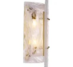 Applique murale, Ginnis, Laiton antique, verre, L18cm, H40,5cm - Eichholtz