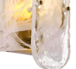 Applique murale, Ginnis, Laiton antique, verre, L18cm, H40,5cm - Eichholtz