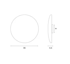 Applique murale, Glint, laiton brossé, LED, dim, 3000k, 550 lm, L36cm, H36cm - Northern