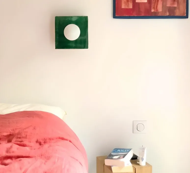 Enfants|Applique*Carré Coco Applique murale, Globe Tile, , L20cm, H20cm - vert