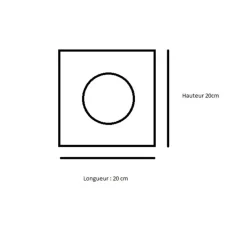 Enfants|Applique*Carré Coco Applique murale, Globe Tile, , L20cm, H20cm - vert