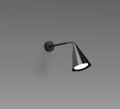 Applique*Tooy Applique murale, Gordon, 561.43, , IP40, L12cm, H22cm - noir mat, noir chromé