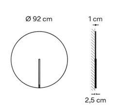 Applique*Vibia Applique murale, Guise 2263, , LED, dim, Infinite Colour (Tunable White + RGB), 3000K, 778/939 lm, L92cm, H92cm - graphite