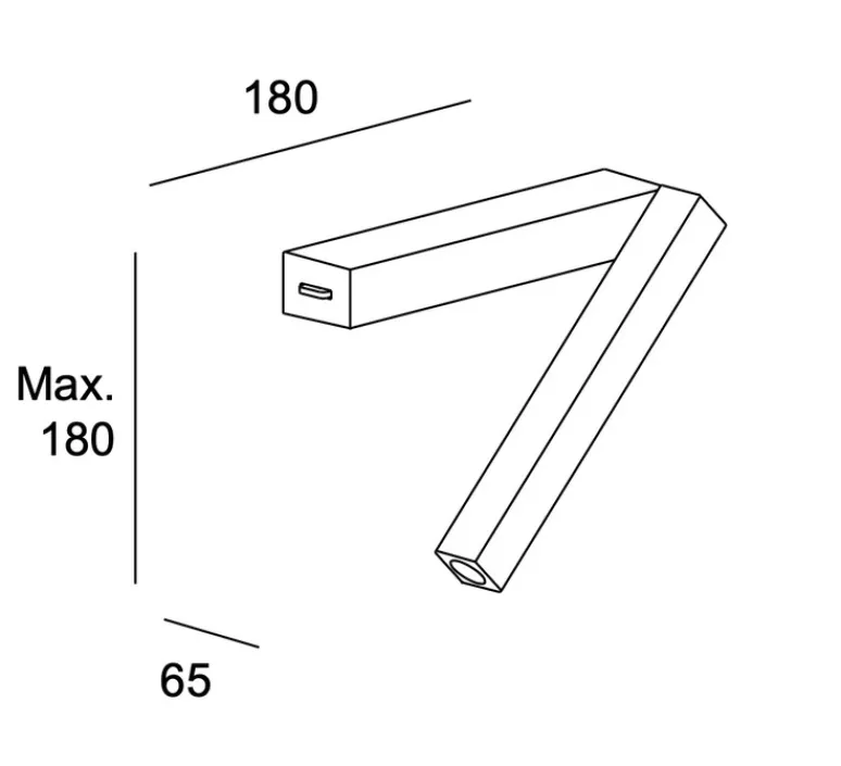 Applique*LEDS C4 Applique murale, Hall Slim, , LED, 2700k, 150 lm, L18cm, P18cm - blanc