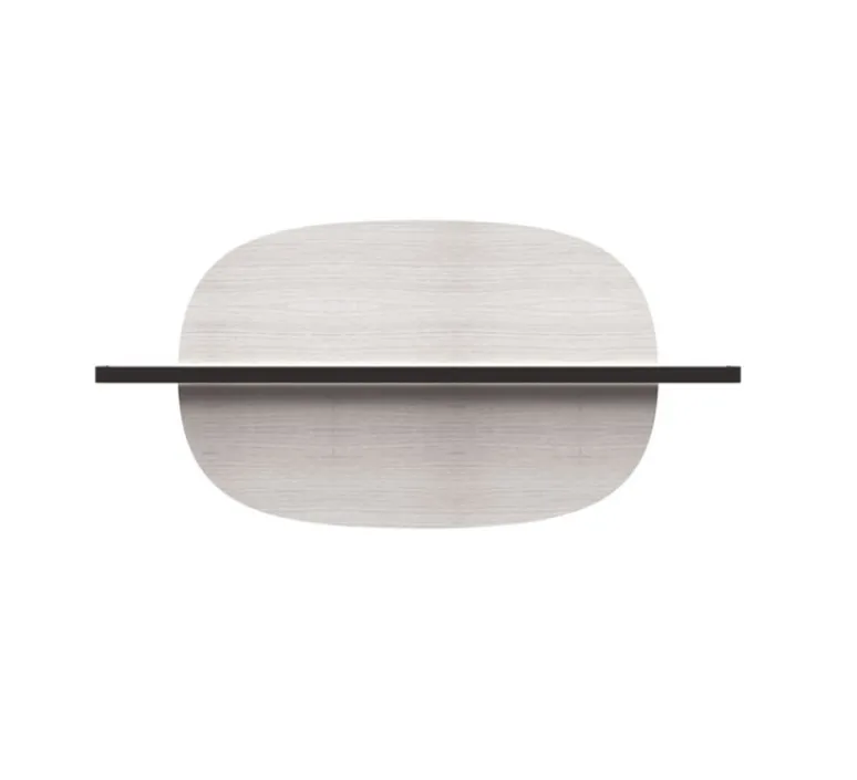 Applique*Penta Applique murale, Hang Out, ovale, large, , LED, dim, 2700K, 1561 lm, L106cm, H50cm - bois de frêne blanchi