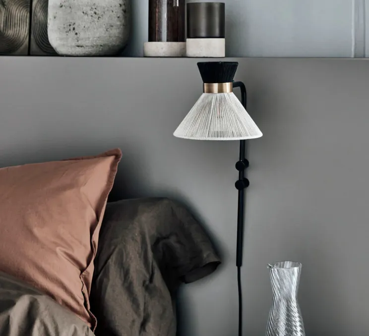 Applique murale, HDCord, blanc & noir, Ø25cm, H20cm - House Doctor