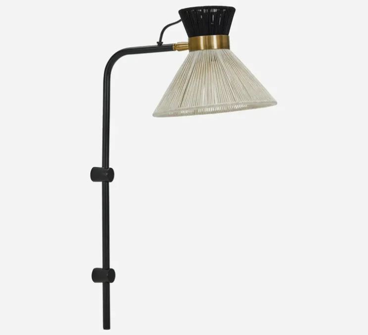 Applique murale, HDCord, blanc & noir, Ø25cm, H20cm - House Doctor