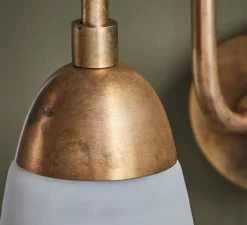 Applique*House Doctor Applique murale, HDDrop, , Ø11cm, H45cm - blanc, laiton antique