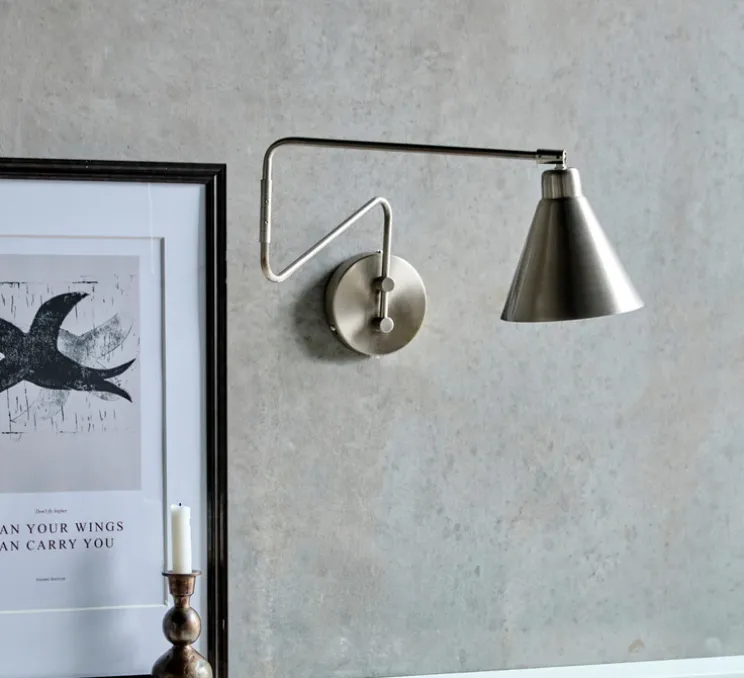 Applique murale, HDGame, argent brossé, Ø15,5cm, H27cm - House Doctor