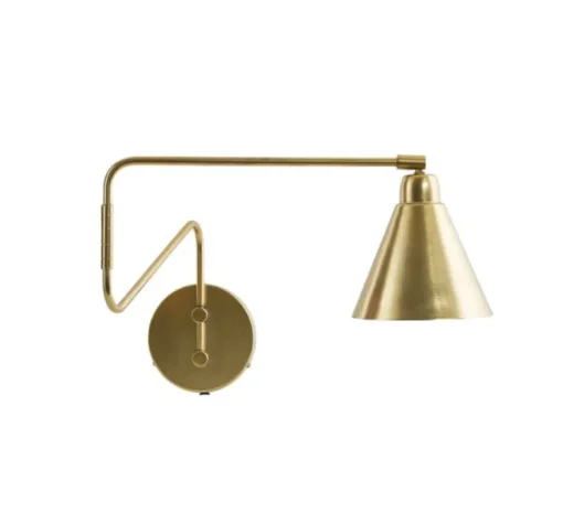 Applique murale, HDGame, laiton, blanc, L70cm, Ø15cm, H13cm - House Doctor