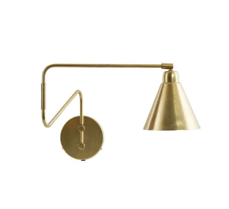 Applique murale, HDGame, laiton, blanc, L70cm, Ø15cm, H13cm - House Doctor