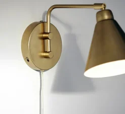 Applique murale, HDGame, laiton, H20cm, L30cm, interrupteur - House Doctor