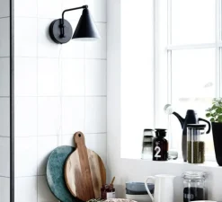 Applique murale, HDGame, noir, H20cm, L30cm, interrupteur - House Doctor