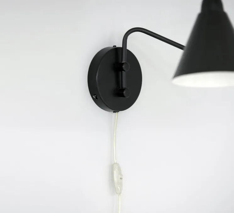 Applique murale, HDGame, noir, H20cm, L30cm, interrupteur - House Doctor