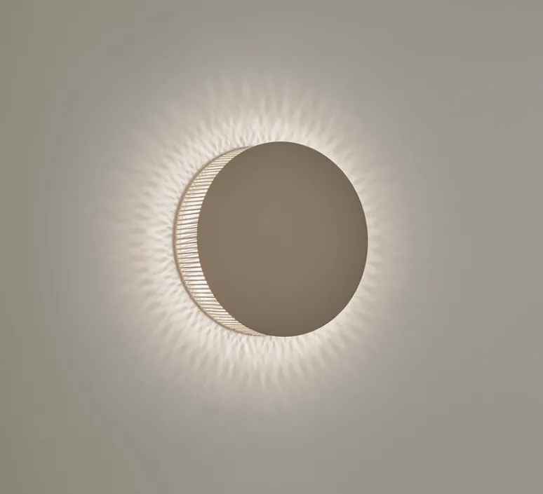 Applique*Bover Applique murale, Helios A/01, , LED, dim, 2700K, 2000 lm, Ø26cm, P7,5cm - chêne