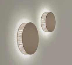 Applique*Bover Applique murale, Helios A/01, , LED, dim, 2700K, 2000 lm, Ø26cm, P7,5cm - chêne