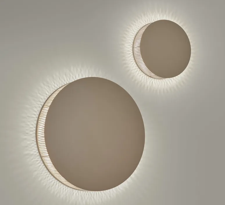 Applique*Bover Applique murale, Helios A/01, , LED, dim, 2700K, 2000 lm, Ø26cm, P7,5cm - chêne