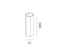 Applique murale, HEXO mini 2.0, bronze, Ø7,7cm, H20cm - Wever&Ducré