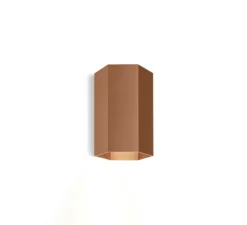 Applique*Wever&Ducré Applique murale, Hexo mini 1.0, , Ø7,7cm, H11,5cm - cuivre