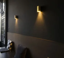 Applique murale, Hexo mini 1.0, or, Ø7,7cm, H11,5cm - Wever&Ducré