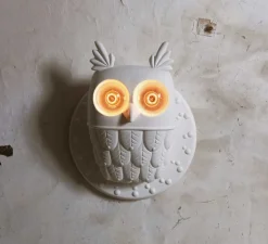 Enfants|Applique*Karman Applique murale, hibou, TI-VEDO, , H43cm - blanc