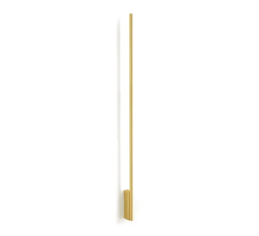 Applique murale, Hilow, laiton satiné, LED, dim, 2700K, 1696 lm, L4cm, H150cm - Panzeri
