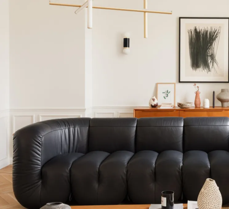 Applique murale, Hélène, noir, Ø10cm, H44cm - COSIN