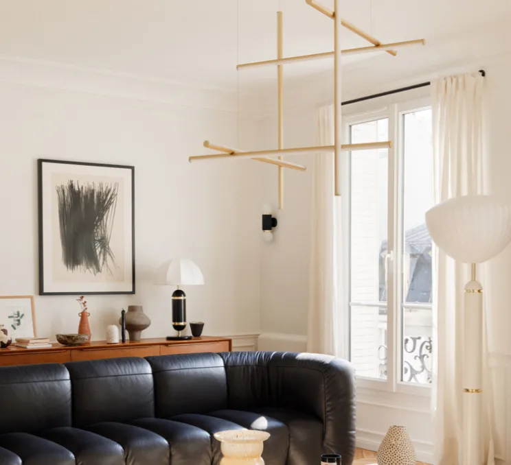 Applique murale, Hélène, noir, Ø10cm, H44cm - COSIN