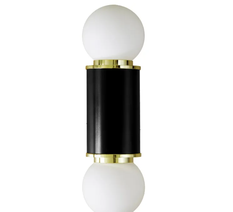 Applique murale, Hélène, noir, Ø10cm, H44cm - COSIN