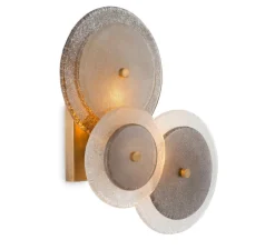 Applique*Eichholtz Applique murale, Hyde, , L45cm, H47,5cm - laiton vintage, verre fumé