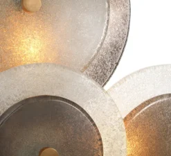 Applique*Eichholtz Applique murale, Hyde, , L45cm, H47,5cm - laiton vintage, verre fumé