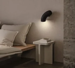 Applique*Darmes Applique murale, Hyphen droite, , Ø16cm, H32cm - noir sablé