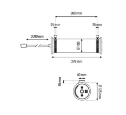 Applique*DCW éditions Paris Applique murale, In The Tube 100-350, , Ø10cm, H37cm - réflecteur argenté et mailles dorées