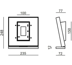 Applique*Stilnovo Applique murale, Inbilico, , LED, dim, 2700K, 3490 lm, L7,2cm, H20cm - blanc