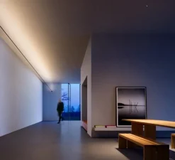 Applique*Davide Groppi Applique murale, Infinito 6 , , LED, dim, 3000K, 6708 lm, L600cm, H5,3cm - noir mat