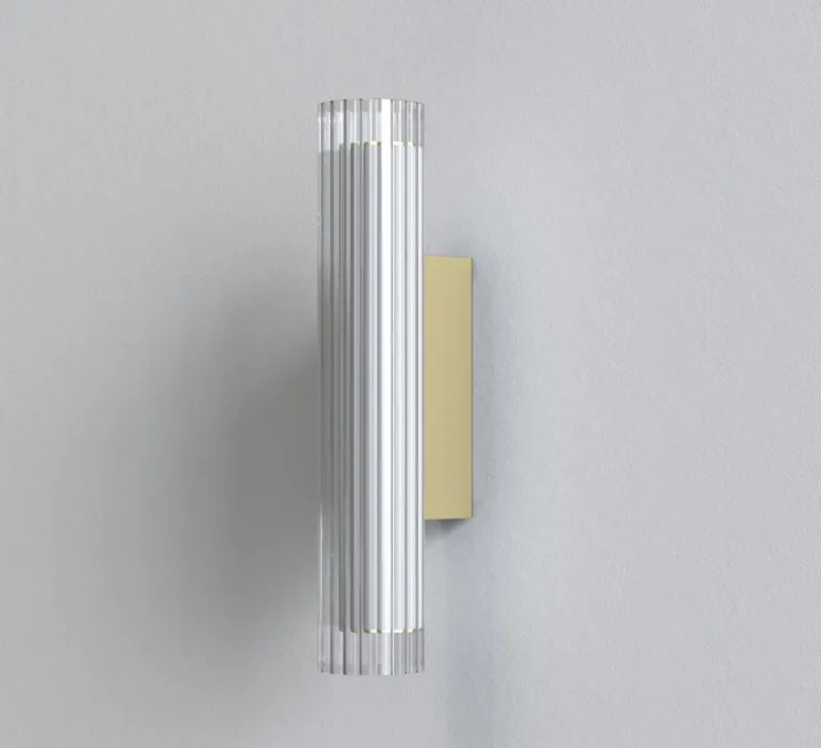 Applique murale, Io 420, or mat, IP44, LED, 3000K, 605lm, L8cm, H42cm - Astro Lighting