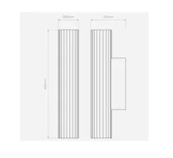 Applique murale, Io 420, or mat, IP44, LED, 3000K, 605lm, L8cm, H42cm - Astro Lighting